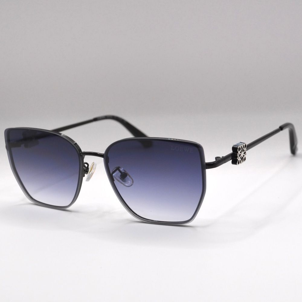 Loewe Women’s Sunglasses | Black Metal Frame | Blue/Gray Gradient Lenses - Picture 15 of 16